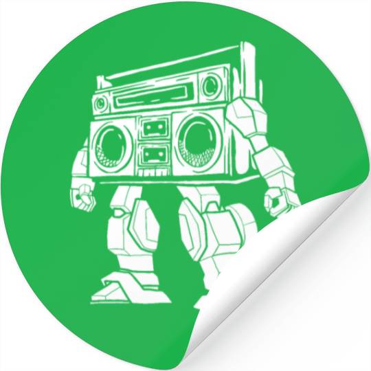 Ghetto Blaster Robot Stickers
