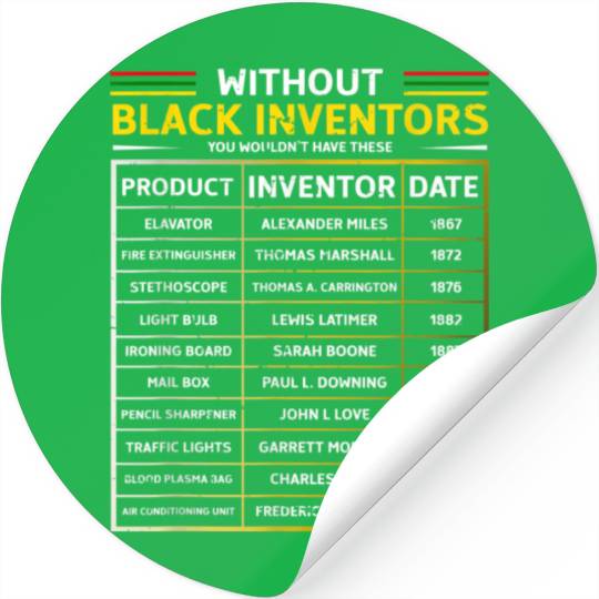 History Of Forgotten Black Inventors Black History Stickers