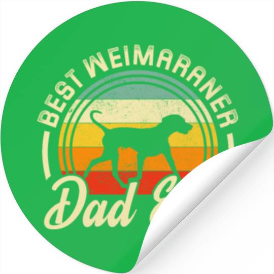 Best Weimaraner Dad Ever Retro Stickers