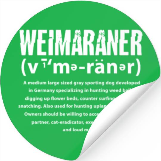 Weimaraner Definition Meaning Stickers
