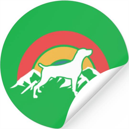 Weimaraner Silhouette Stickers