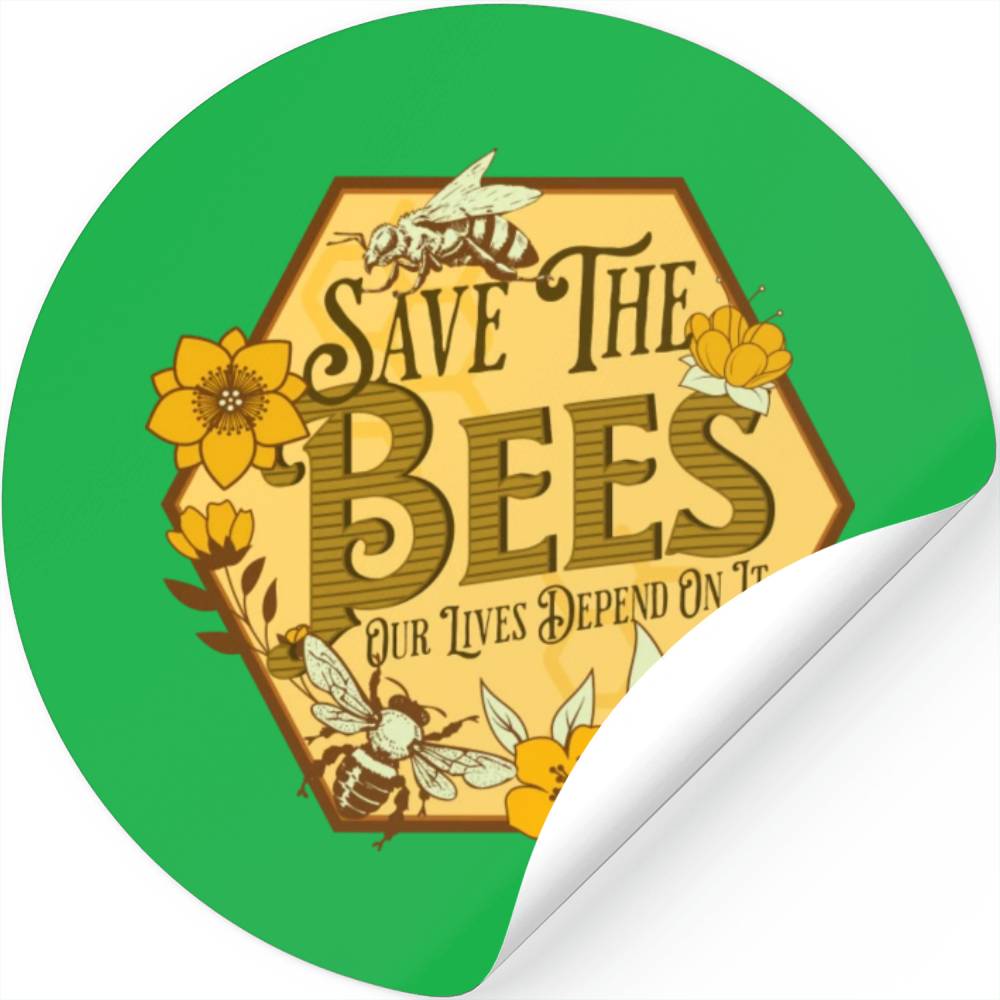 Honey Bee Beekeeping Save The Bees Stickers