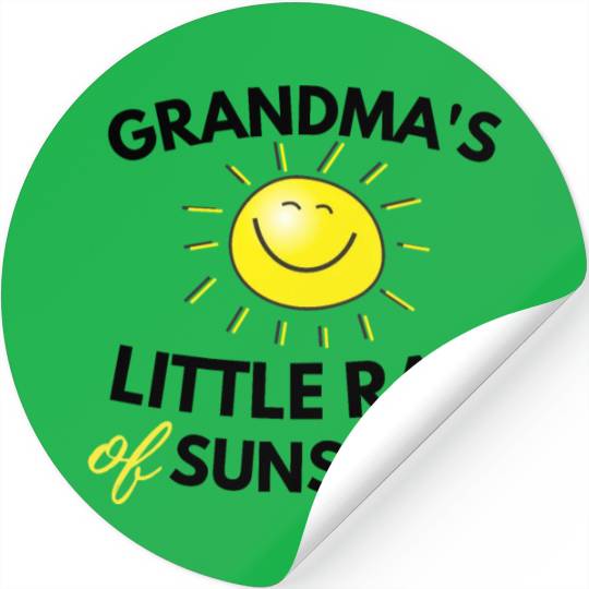 Grandma's Little Ray Of Sunshine Cute Baby Stickers
