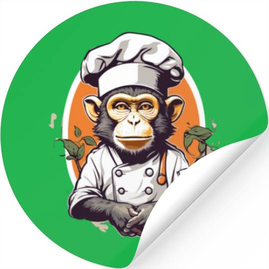 monkey chef Stickers