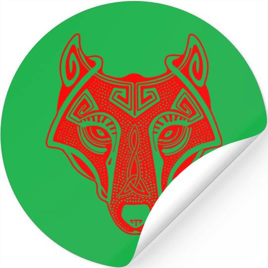 Viking wolf red Fenrir valhalla Stickers