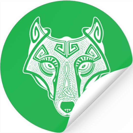 Viking wolf white Fenrir valhalla Stickers