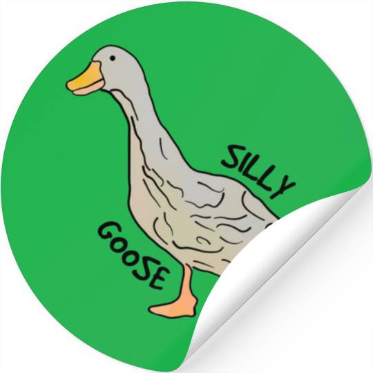 Playful Silly Goose Delight Stickers