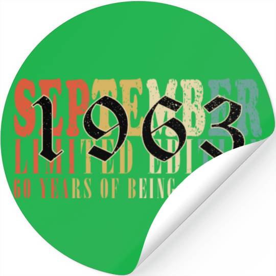 september 1963 Anniversary september 1963 septembe Stickers