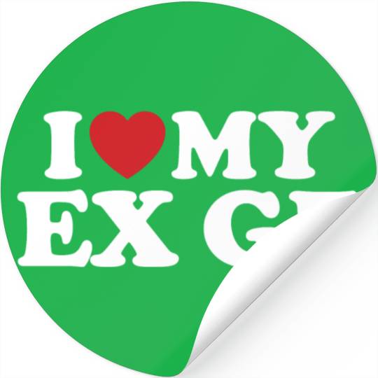 I Love My Ex Girlfriend I Heart Groovy Stickers