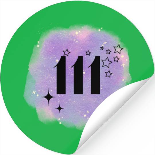 Angel Number 111 Numerology Lilac Stickers