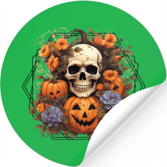 Indie skull design Halloween Gift Stickers