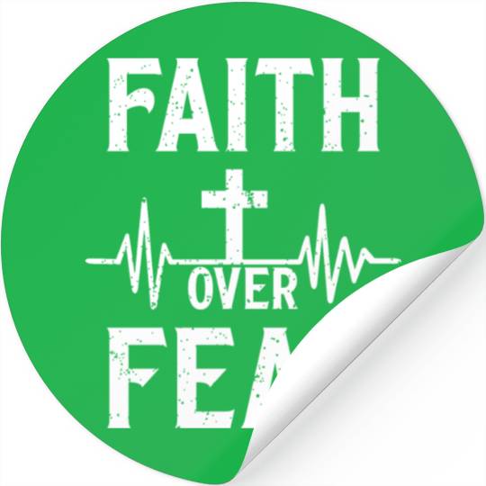 Faith Over Fear Love JesusChristian Christmas Stickers