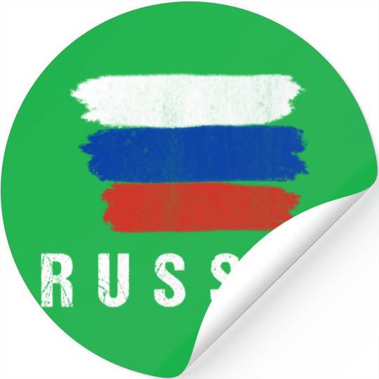 Painted Russia Flag Russian Flag Fan Stickers
