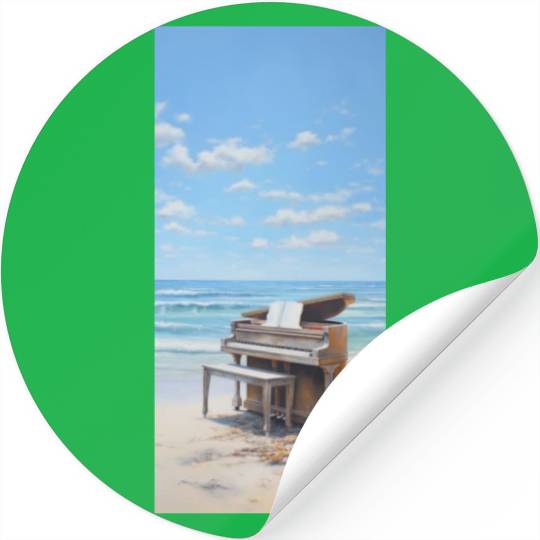 Piano and beach Stickers