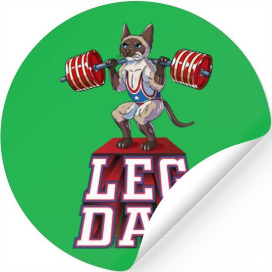 Leg Day Siamese Weight Lifting Squat Gym Stickers