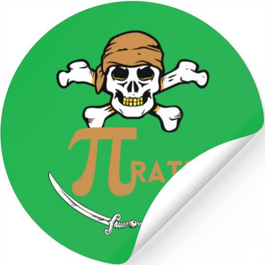 Marh Pi Day Funny Pirate Funny Pi Day Stickers