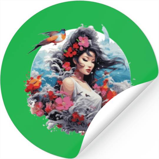 Geisha of Japan Stickers