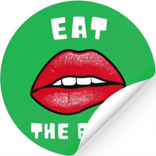 Eat The Rich Red Lips Socialist Stickers