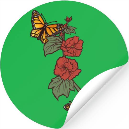 Natures Monarch Butterflies Stickers