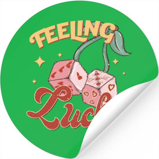 Feeling Lucky Tic Tac Toe Love Game Valentine Gift Stickers