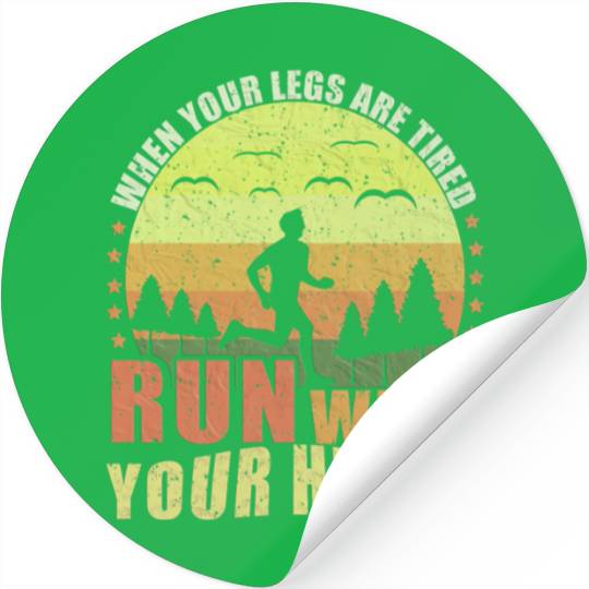 run with your heart Stickers