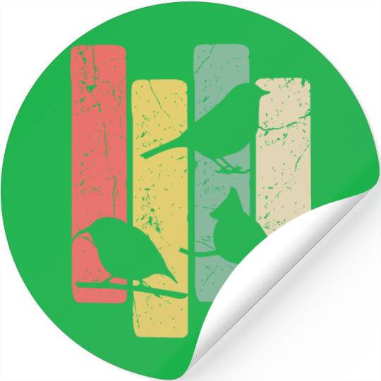 Birds Art Budgie Heron Sparrow Robin Hummingbird Stickers