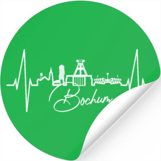 Bochum Skyline Heartbeat Ruhrpott Germany Lover Stickers