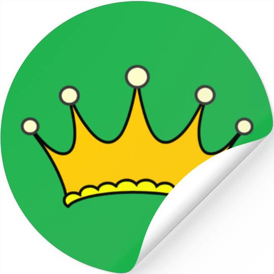 Simple crown gold Stickers
