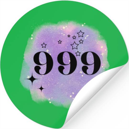 Angel Number 999 Numerology Purple Stickers