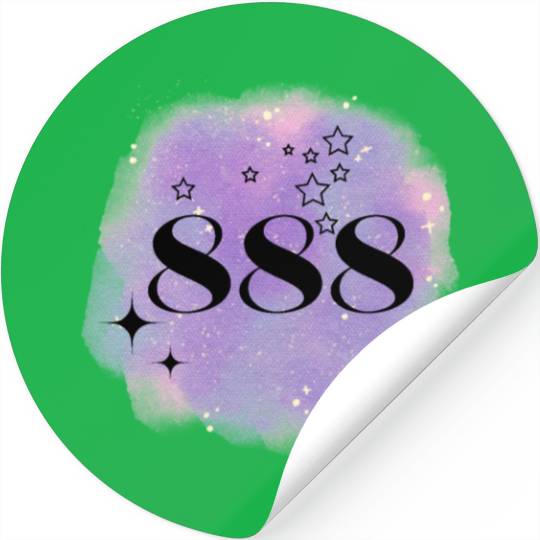 Angel Number 888 Numerology Purple Stickers
