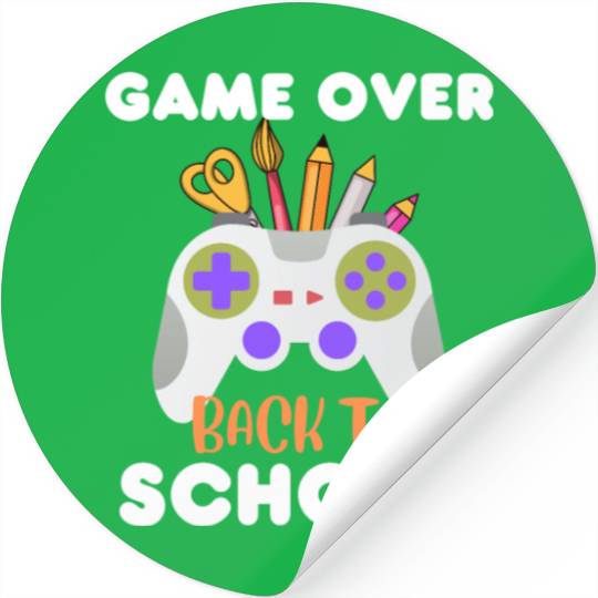 GAME OVER BACK TO SCHOOL Stickers