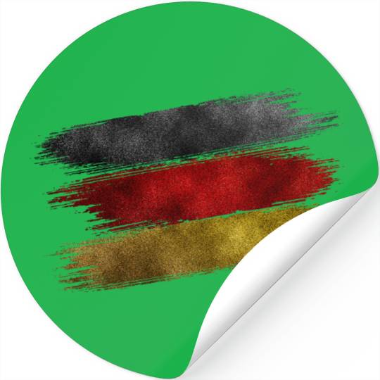 GERMANY DEUTSCHLAND FLAG BRUSH GLITTER Stickers