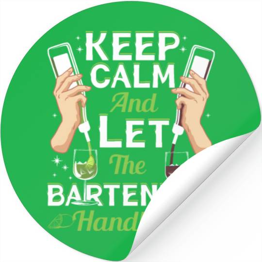 Bartender Handling Stickers