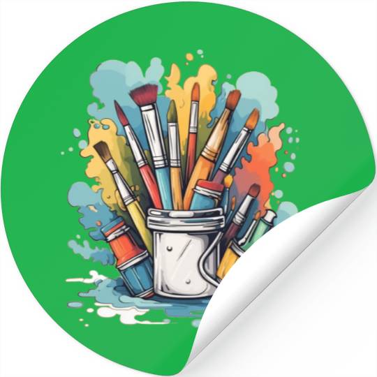 Art Teacher Painting Stickers