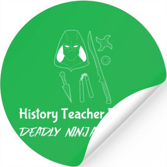 History Teacher By Day Deadly Ninja By Night Stickers