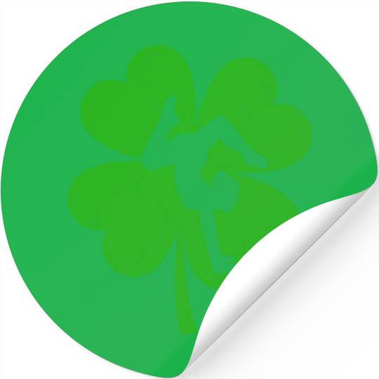 Gymnast St. Patrick's Day Irish Shamrock Stickers