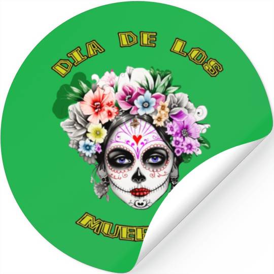 flower girl - day of the dead Stickers