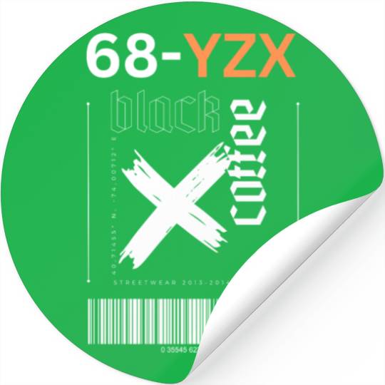 black coffee barcode Stickers