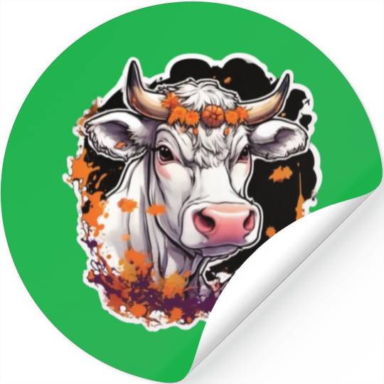 Kug Cow Halloween Cow Skull Cow Head Cows Stickers