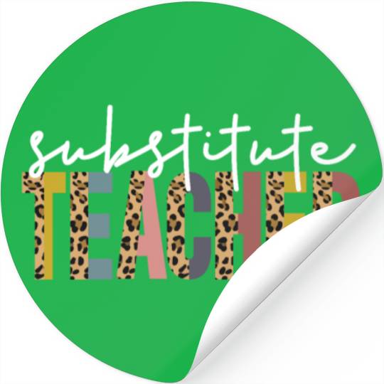 Substitute Teacher Back To School Sub Teacher Stickers