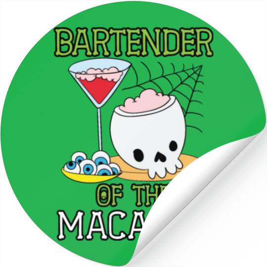 Bartender of the Macabre Bartender Halloween Stickers