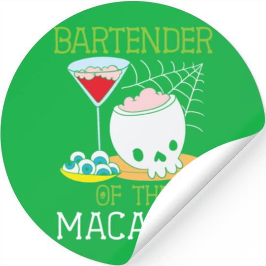 Bartender of the Macabre Bartender Halloween Stickers