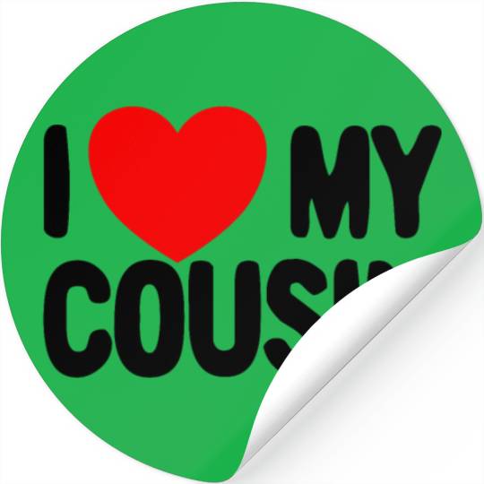 I Love My Cousin Red Heart Redneck Love My Cousin Stickers