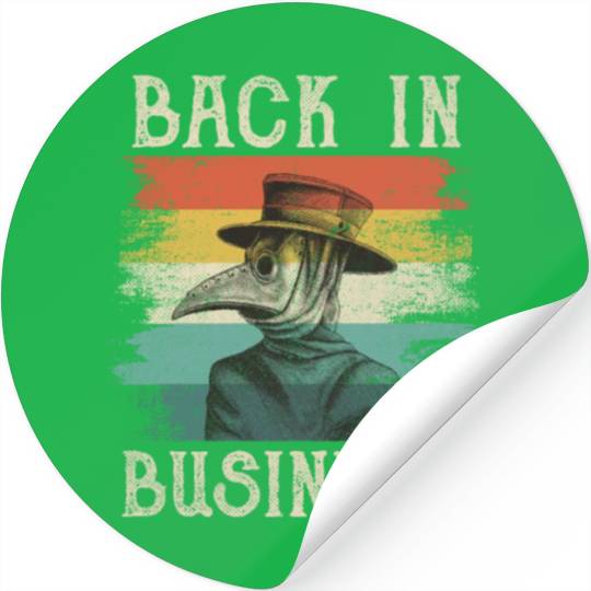 Plague Doctor Mask Vintage Retro Quarantine Humor Stickers