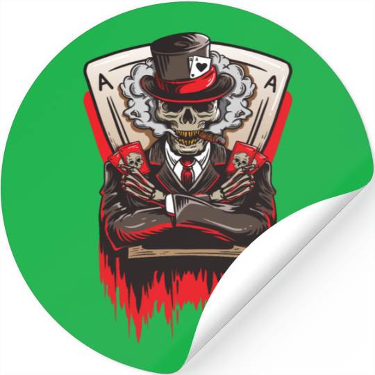 Spades Ace Death Poker Texas Hold'em Stickers