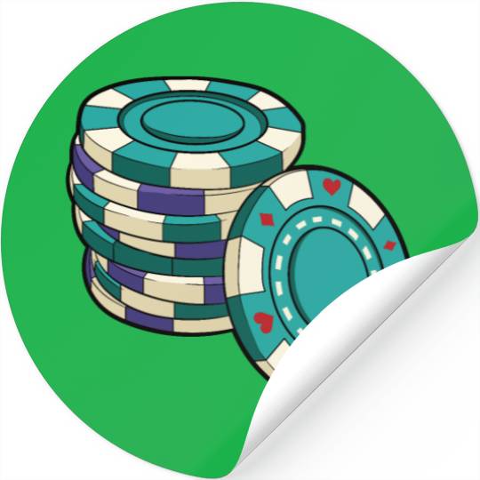Poker Chips Poker Ace Texas Hold'em Stickers