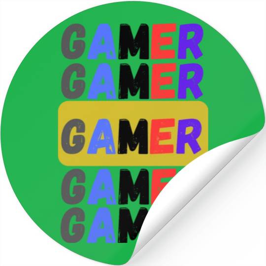 Distressed Retro Gamer Stickers