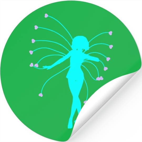 Valentine Fairy Vector Stickers