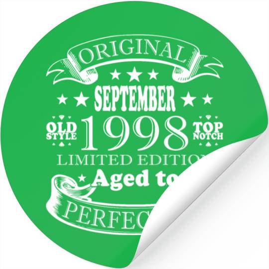 september 1998 Anniversary september 1998 septembe Stickers