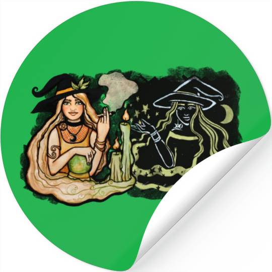 Green Witch Shadow Work Stickers